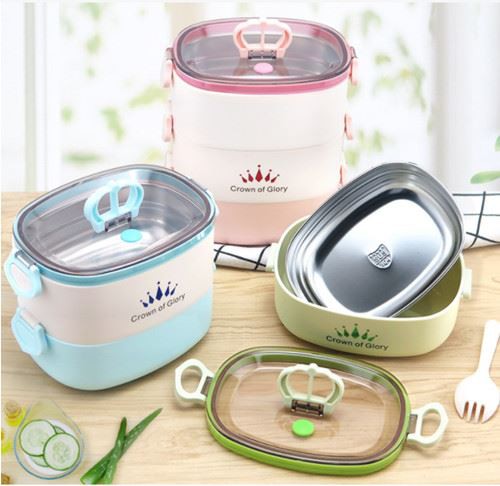 3 layer bento kids tiffin lunch box